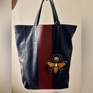 Calfskin leather tote